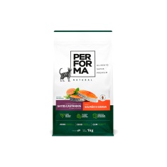 Ração Performa Natural para Gatos Castrados Sabor Salmão e Goiaba