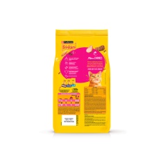 Ração Friskies Mix de Carne para Gatos Adultos Sabor Carne, Peru, Fígado e Frango