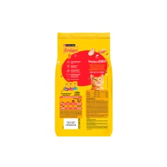 Ração Friskies Delícias da Granja para Gatos Adultos Sabor Frango, Peru e Cenoura
