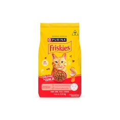 Ração Friskies Delícias da Granja para Gatos Adultos Sabor Frango, Peru e Cenoura