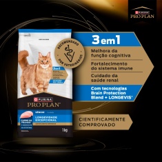 Ração Nestlé Purina Pro Plan Longevidade Excepcional para Gatos Sênior +7 Sabor Frango