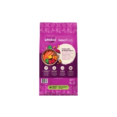 Ração Whiskas Superfoods para Gatos Adultos Sabor Salmão e Linhaça
