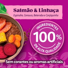 Ração Whiskas Superfoods para Gatos Adultos Castrados Sabor Salmão e Linhaça
