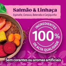 Ração Whiskas Superfoods para Gatos Filhotes Sabor Salmão e Linhaça