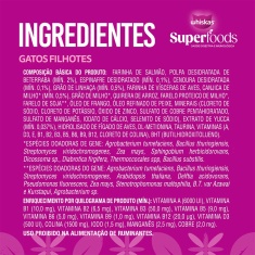 Ração Whiskas Superfoods para Gatos Filhotes Sabor Salmão e Linhaça