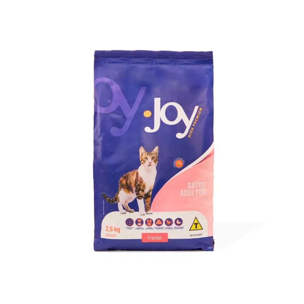 Ração Joy High Premium para Gatos Adultos Sabor Frango