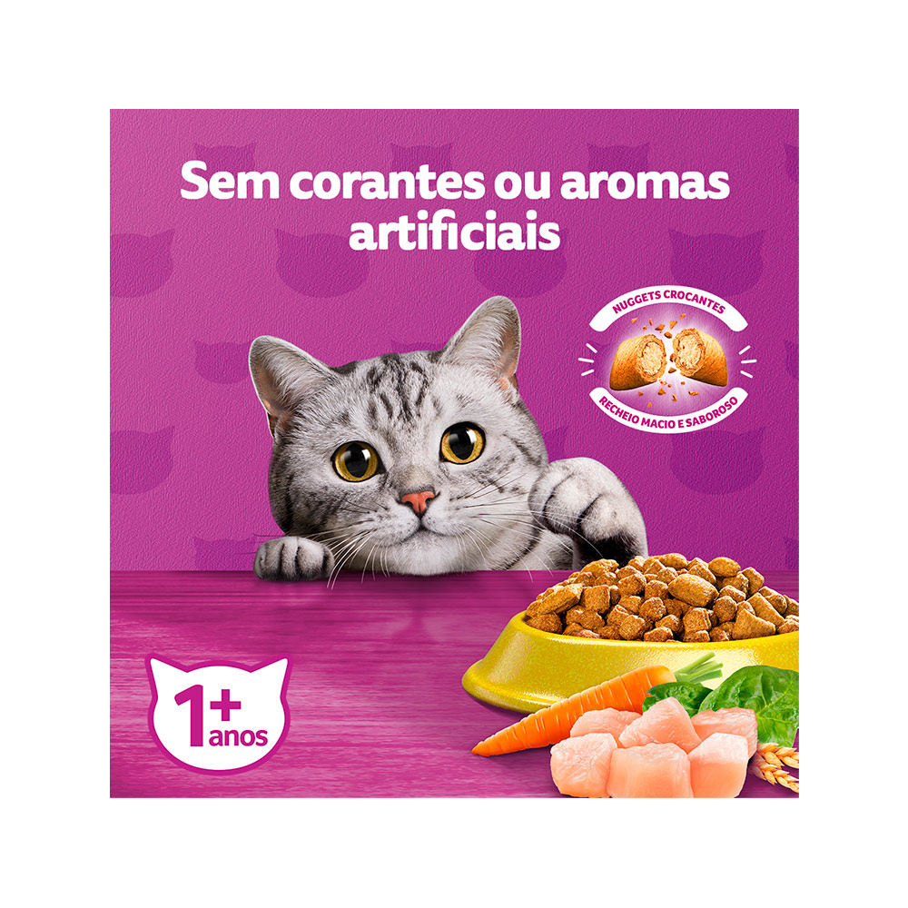 Ração Whiskas para Gatos Adultos Sabor Frango