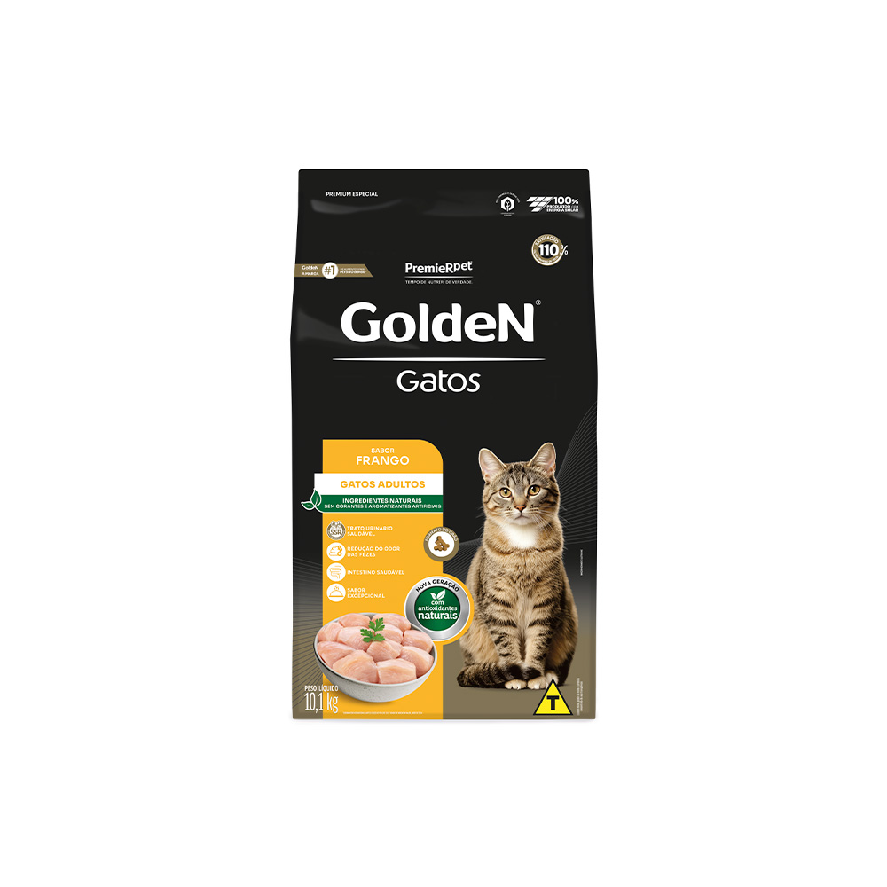 Ração Golden para Gatos Adultos Sabor Frango