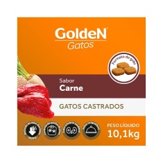 Ração Golden para Gatos Adultos Castrados Sabor Carne