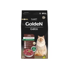 Ração Golden para Gatos Adultos Castrados Sabor Carne