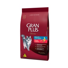 Ração GranPlus para Gatos Adultos Castrados sabor Carne e Arroz