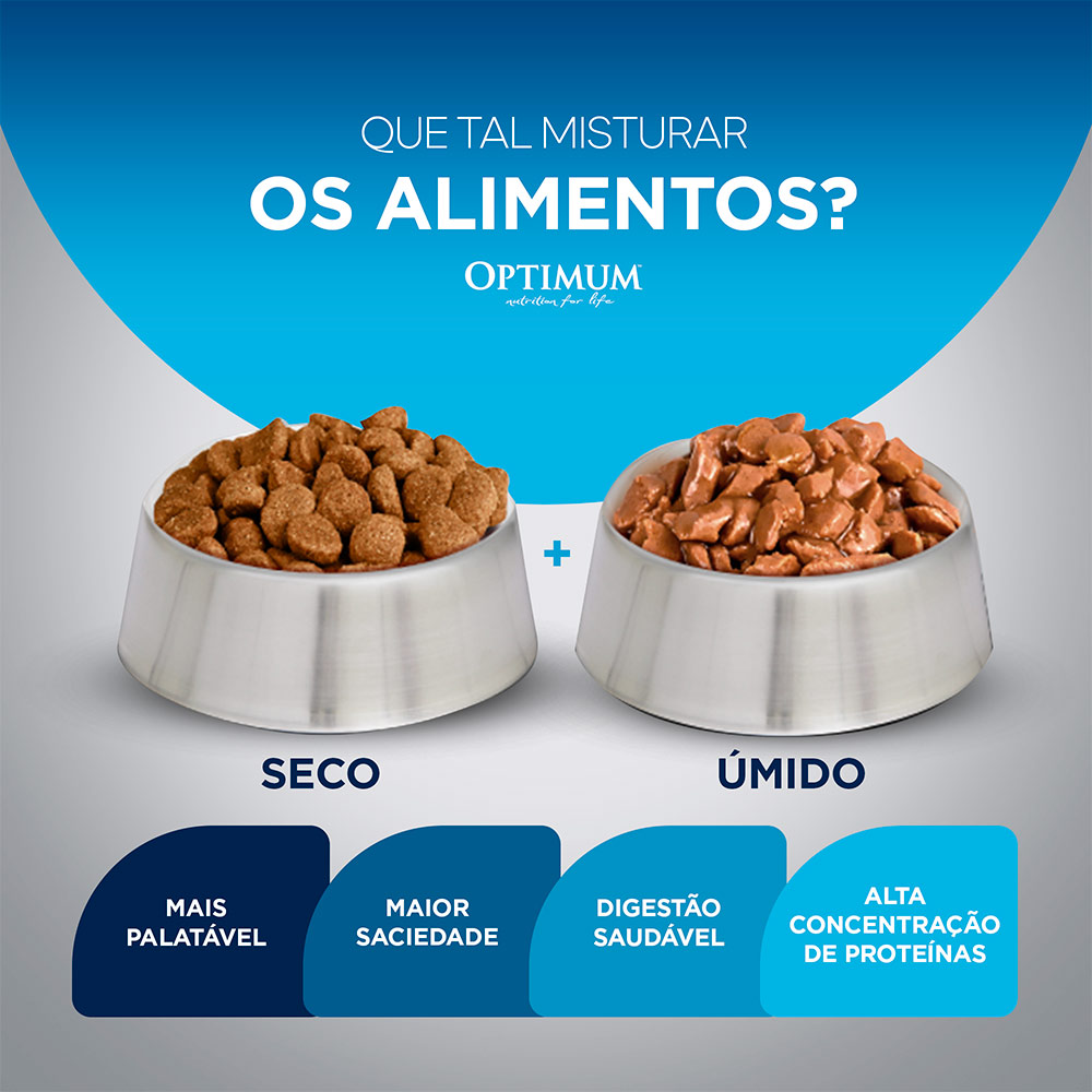 Ração Optimum para Gatos Adultos Castrados Sabor Frango