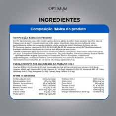 Ração Optimum para Gatos Adultos Castrados Sabor Frango