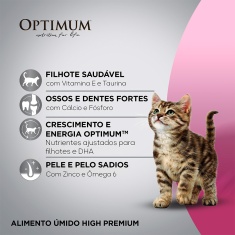 Ração Optimum para Gatos Filhotes de 2 à 12 meses sabor Frango