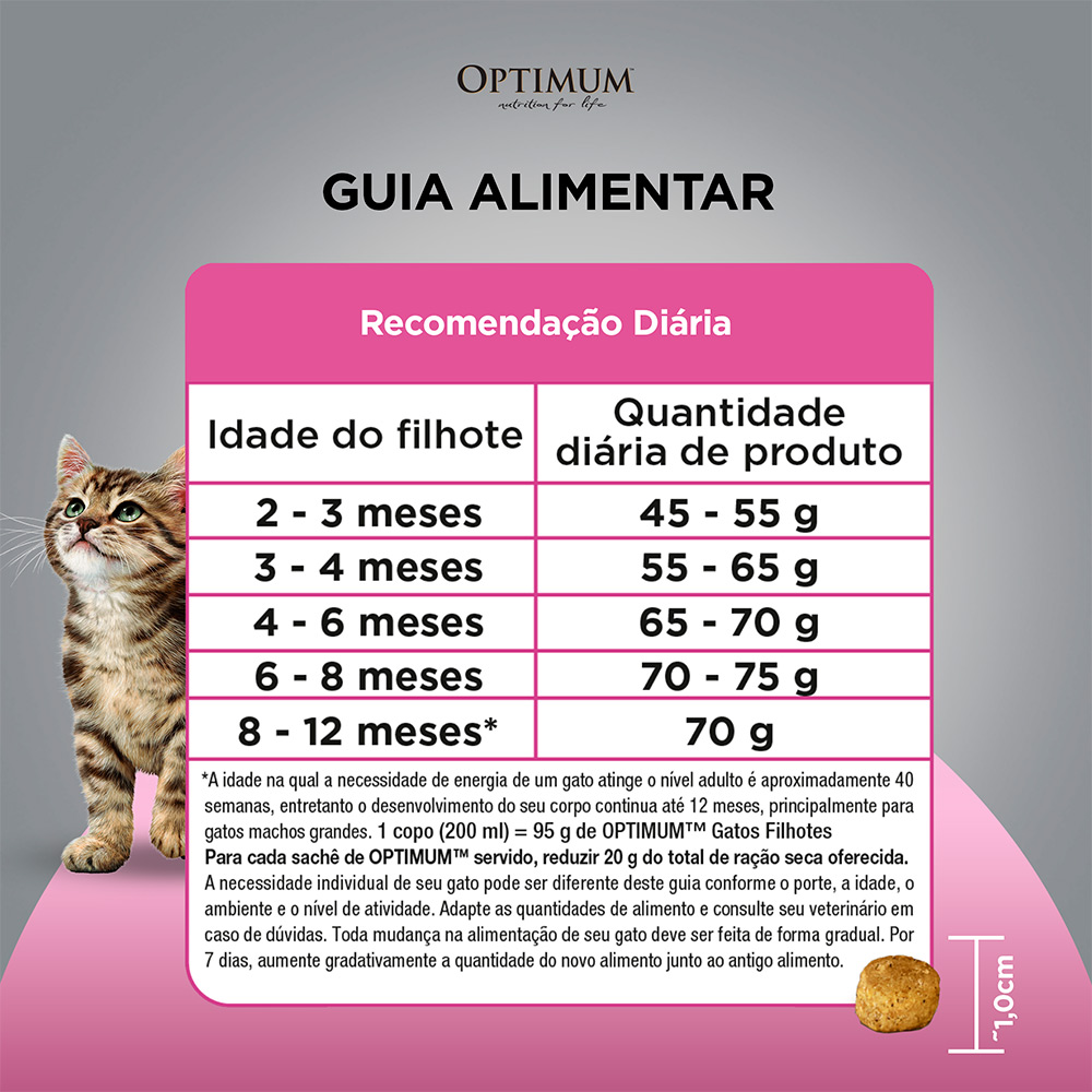 Ração Optimum para Gatos Filhotes de 2 à 12 meses sabor Frango