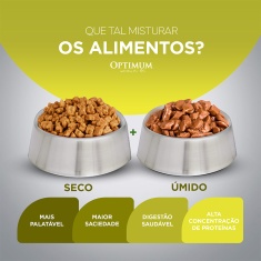 Ração Optimum para Gatos Adultos 1+ anos sabor Carne