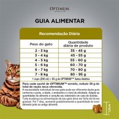 Ração Optimum para Gatos Adultos 1+ anos sabor Frango