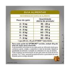 Ração Optimum para Gatos Adultos 1+ anos sabor Frango