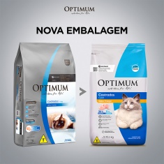 Ração Optimum para Gatos Adultos Castrados Sabor Frango