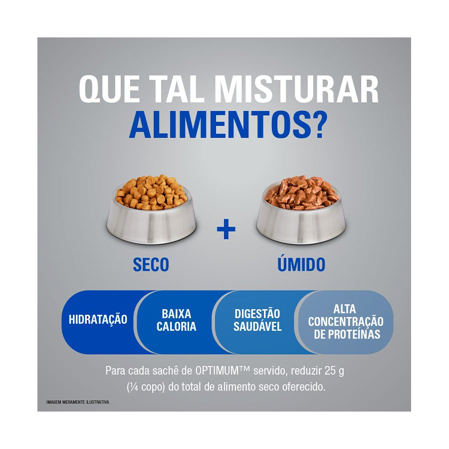 Ração Optimum para Gatos Adultos Castrados Sabor Frango