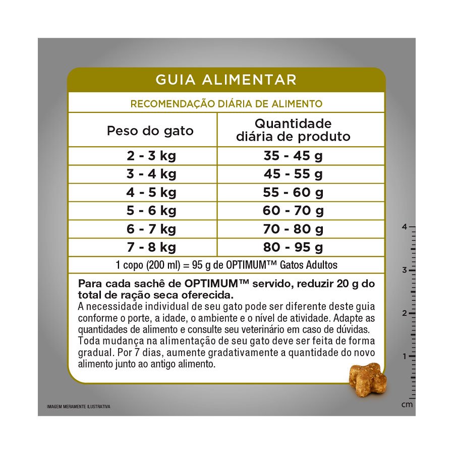 Ração Optimum para Gatos Adultos 1+ anos sabor Frango