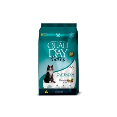 Ração Qualiday para Gatos Adultos Castrados Sabor Salmão