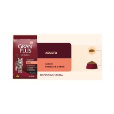 Ração GranPlus Choice para Gatos Adultos Sabor Frango e Carne 10,1kg