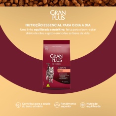 Ração GranPlus Choice para Gatos Adultos Sabor Frango e Carne 10,1kg