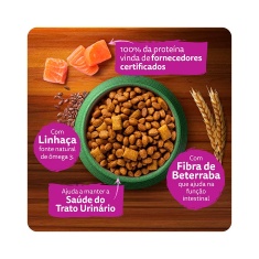 Ração Whiskas Melhor Por Natureza Salmão para Gatos Adultos