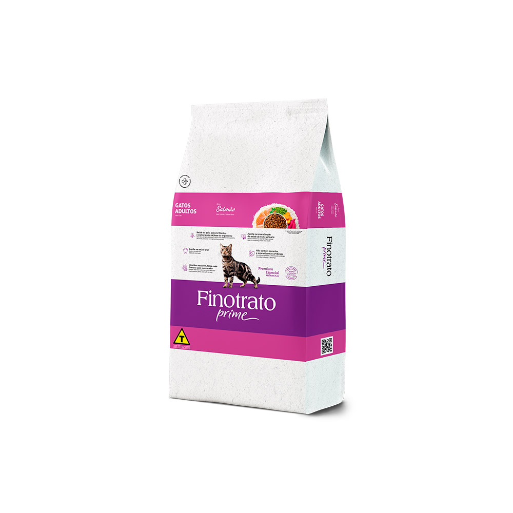 Ração Finotrato Prime para Gatos Adultos Sabor Salmão 10,1 kg