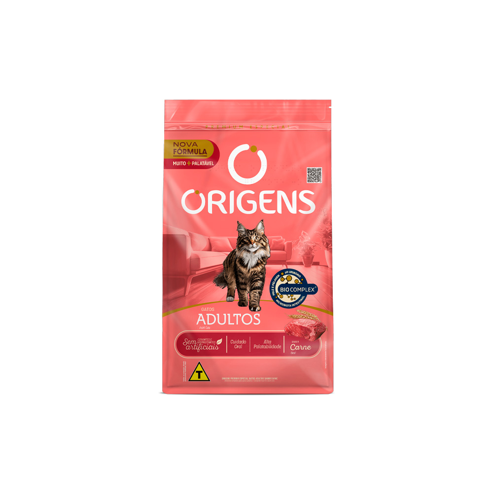 Ração Origens para Gatos Adultos sabor Carne