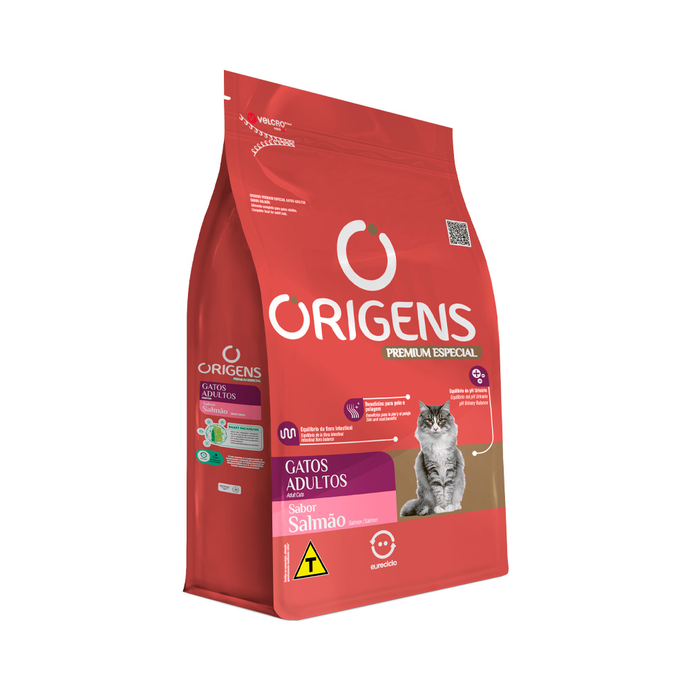 Ração Origens para Gatos Adultos Sabor Salmão