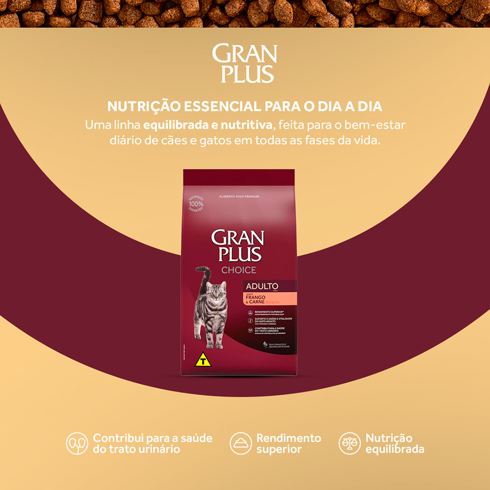 Ração GranPlus Choice para Gatos Filhotes Sabor Frango e Carne 10kg