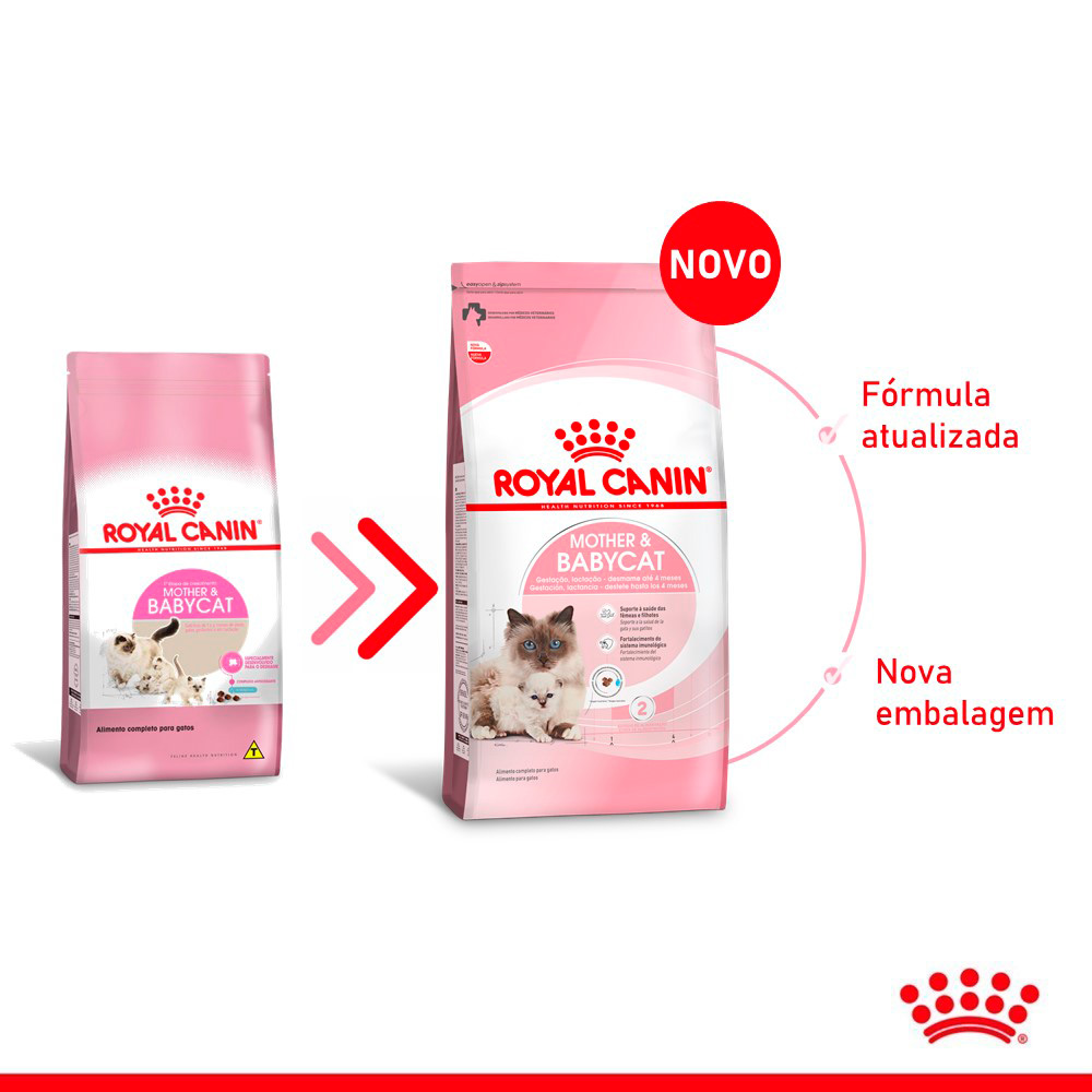 Ração Royal Canin Mother & Babycat para Gatas Gestantes e Lactantes e Gatos Filhotes de 1 a 4 Meses de Idade