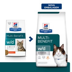 Ração Hills Prescription Diet W/D Controle Do Peso E Glicêmico Para Gatos Adultos Diabéticos 1,8kg