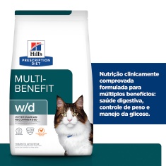 Ração Hills Prescription Diet W/D Controle Do Peso E Glicêmico Para Gatos Adultos Diabéticos 1,8kg