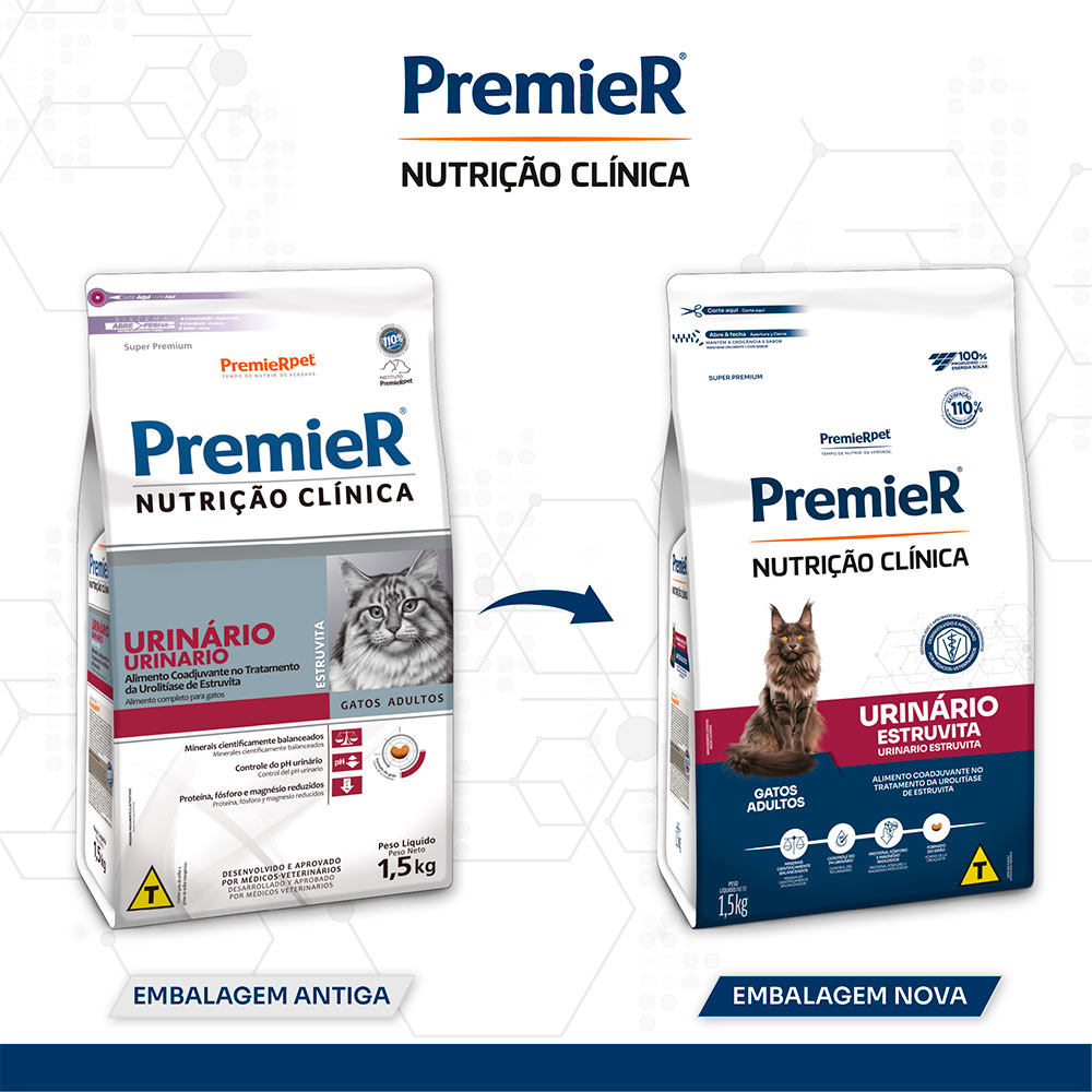 Ração Premier Nutrição Clínica Urinário para Gatos Adultos