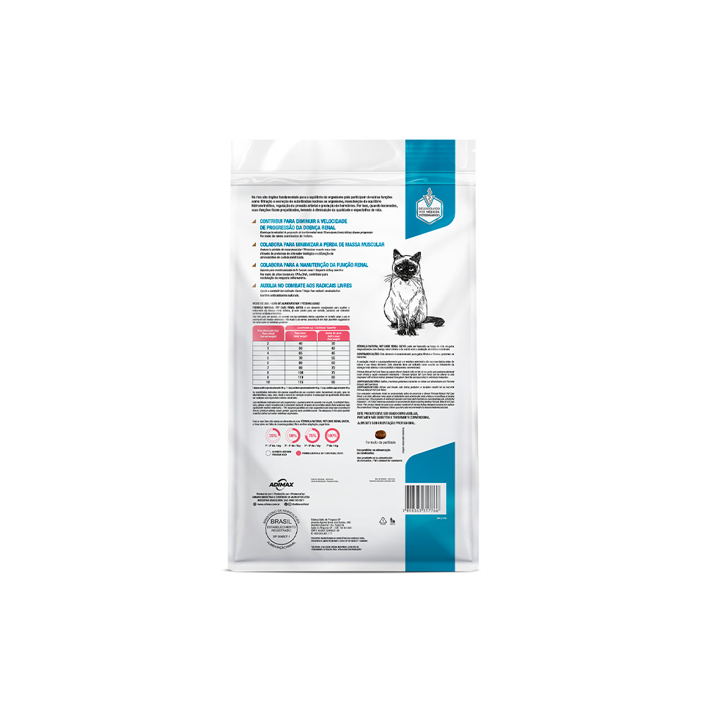 Ração Fórmula Natural Vet Care Renal para Gatos Adultos com Doença Renal Crônica