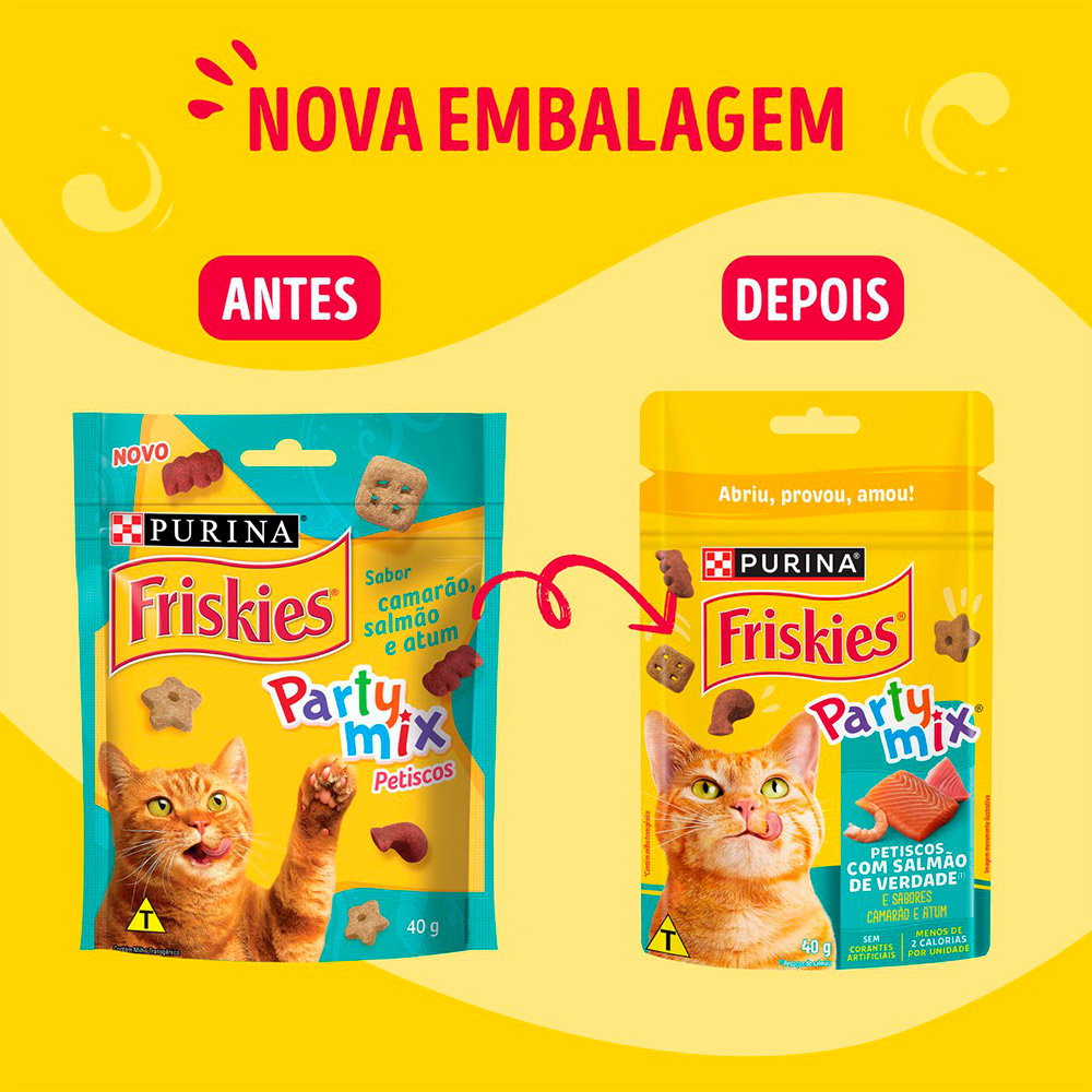 Petisco Friskies Sabor Camarão para Gatos - 40g Petisco Friskies Sabor Camarão para Gatos - 40g