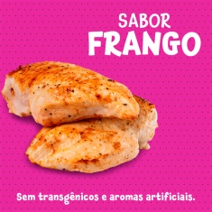 Snack Quatree Nuggets Previne Bolas de Pelos Sabor Frango para Gatos Adultos 150 g