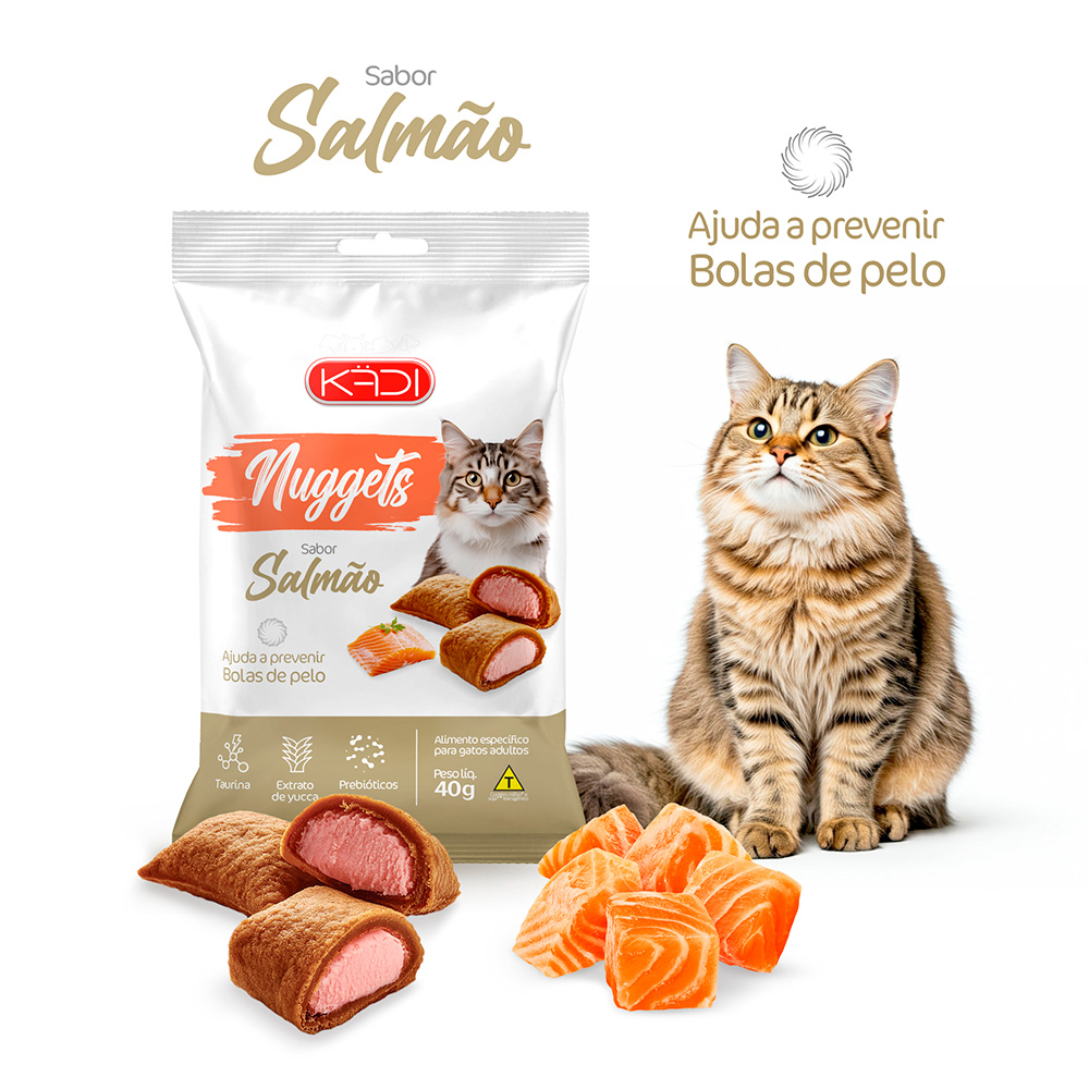 Snack Kadi Nuggets Salmão para Gatos 40g