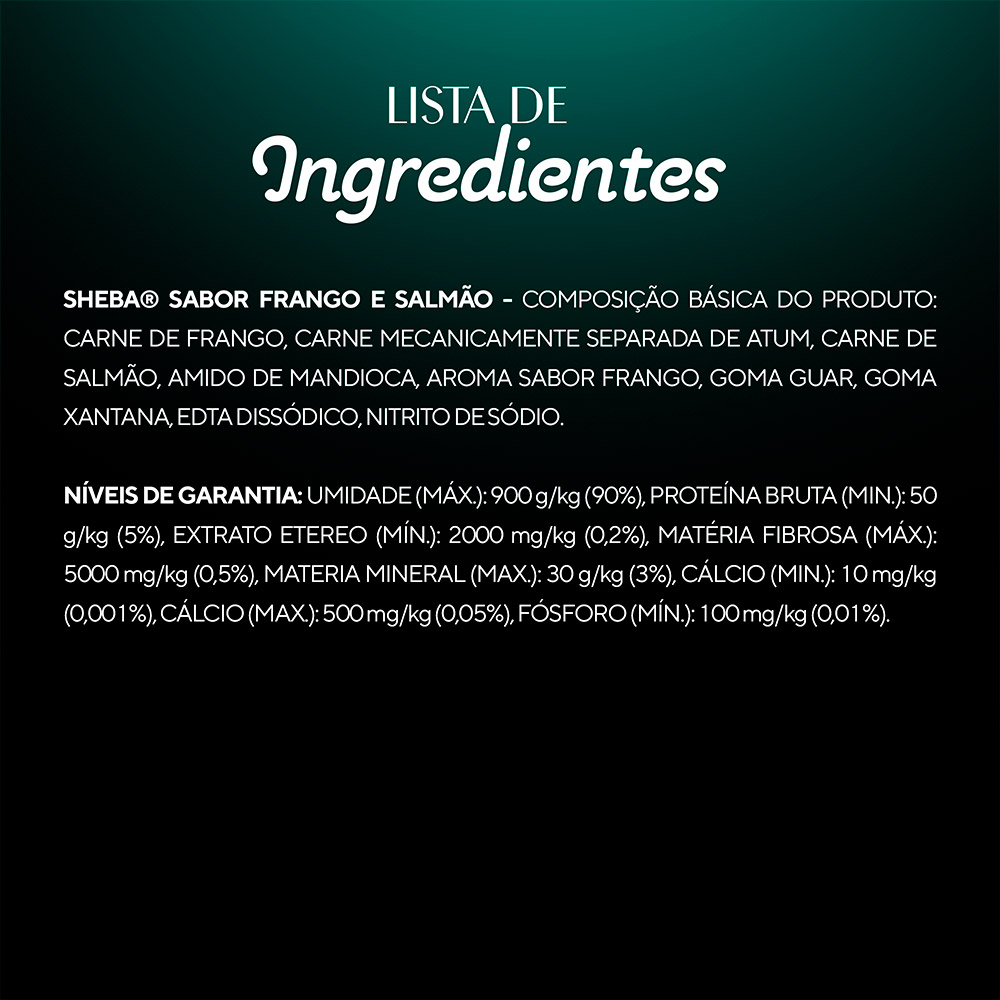 Petisco Sheba Cremoso Frango e Salmão para Gatos Adultos com 2 Unidades
