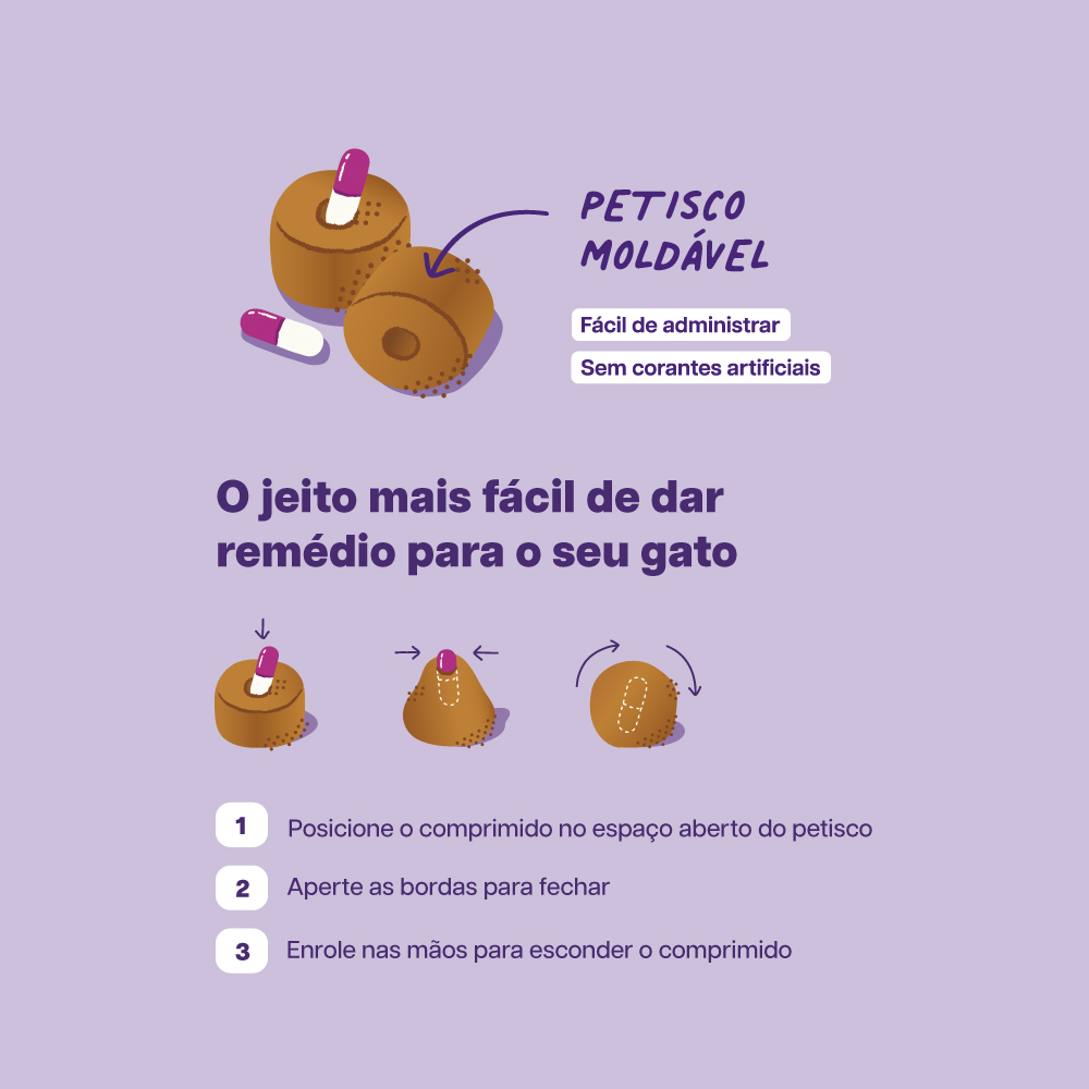 Disfarça Comprimido Moldável Happy Med para Gatos 12 Unidades