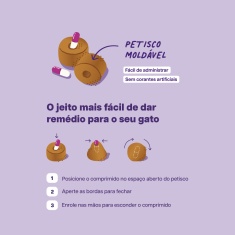 Disfarça Comprimido Moldável Happy Med para Gatos 12 Unidades