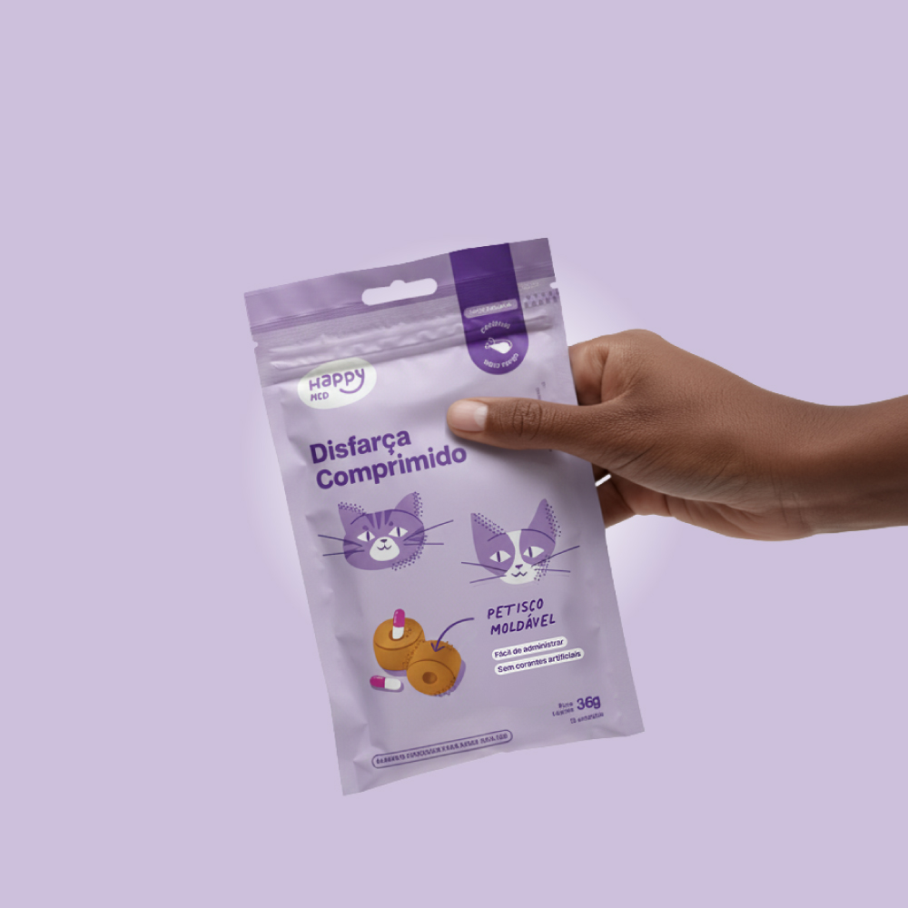 Disfarça Comprimido Moldável Happy Med para Gatos 12 Unidades