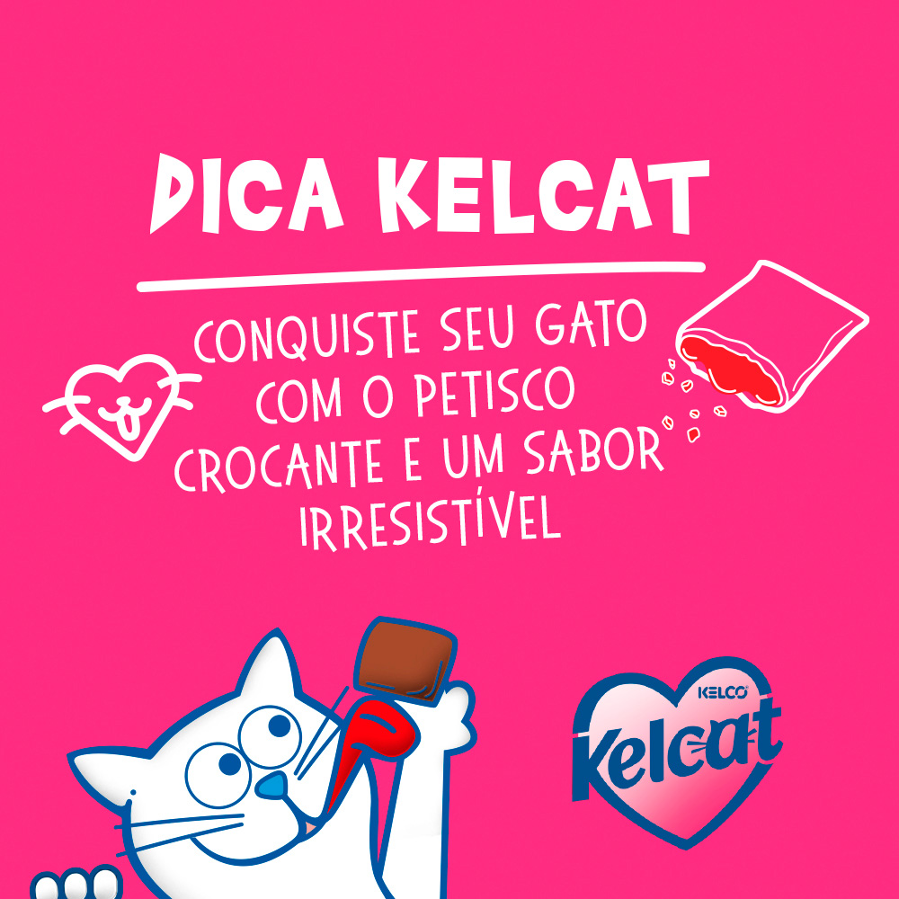 Snack Kelcat para Gatos Sabor Carne 40 g