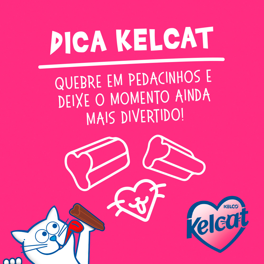 Snack Kelcat Stick Protein para Gatos Sabor Carne 30 g