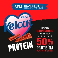 Snack Kelcat Stick Protein para Gatos Sabor Carne 30 g