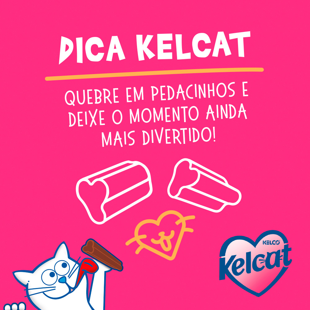 Snack Kelcat Stick Protein para Gatos Sabor Frango 30 g