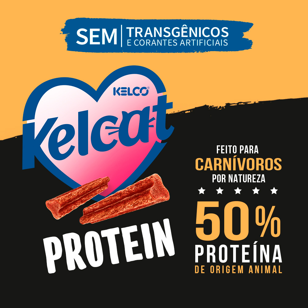 Snack Kelcat Stick Protein para Gatos Sabor Frango 30 g